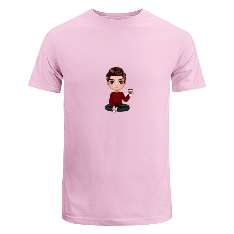 Doll Man Woman Sitting Dad Grandpa And Kids Hands Outline Personalized Shirt