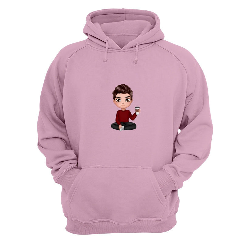 Doll Man Woman Sitting Dad Grandpa And Kids Hands Outline Personalized Shirt