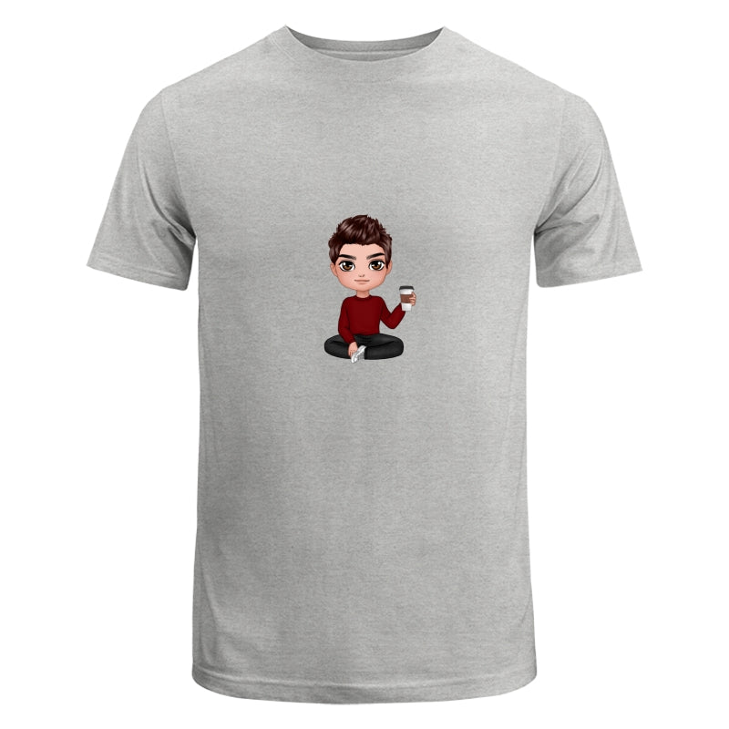 Doll Man Woman Sitting Dad Grandpa And Kids Hands Outline Personalized Shirt