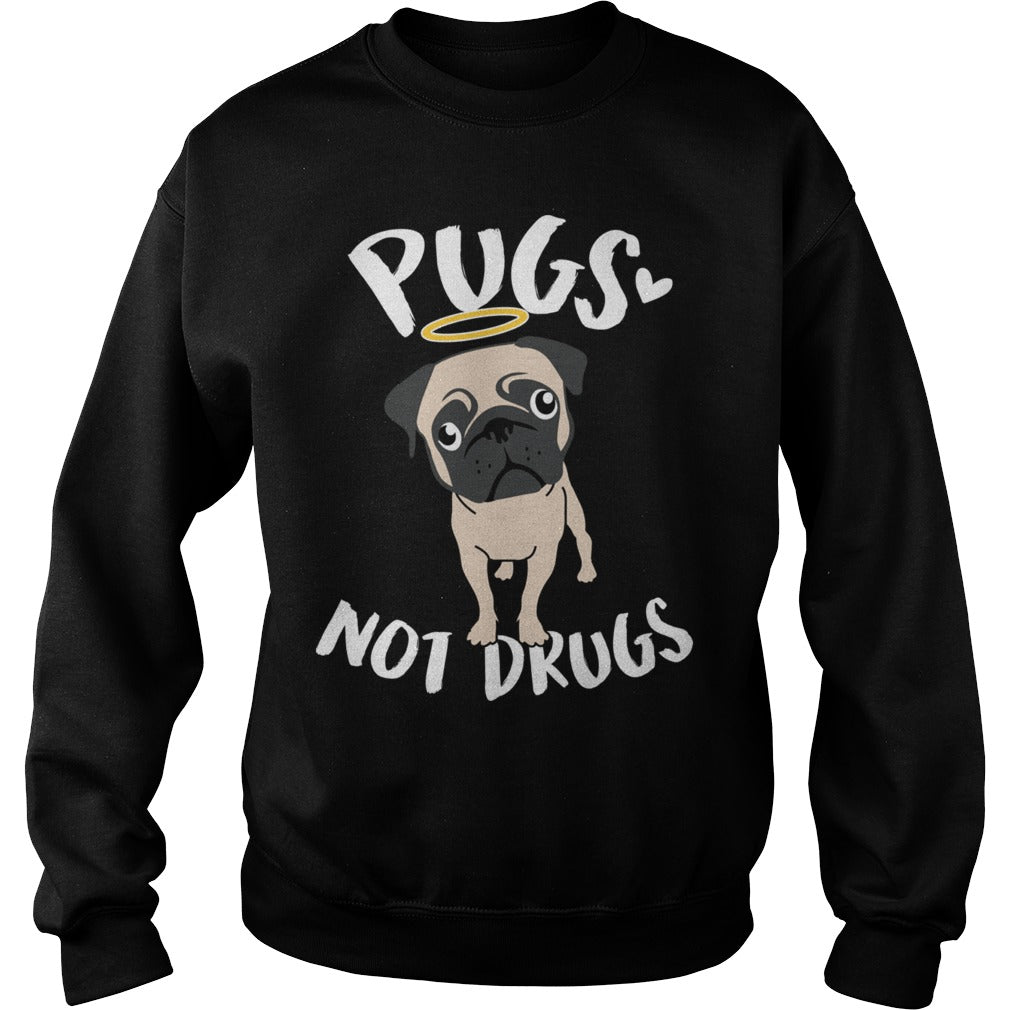 Pugs Not Drugs Pug Dog Hoodie Papa Mama Men Women Dogs Lovers Sunfrog Hoodie