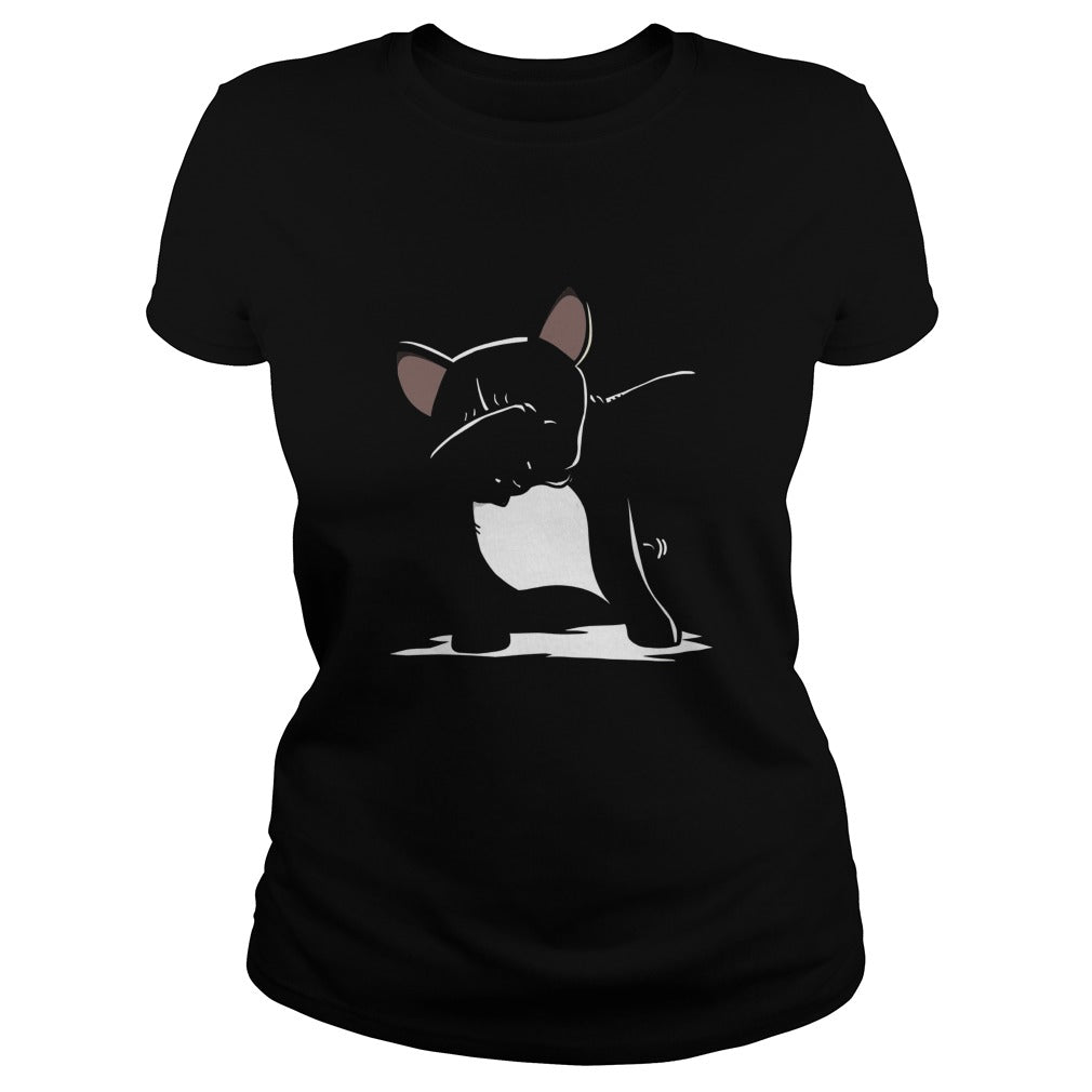 french bulldog cute dabbing t shirt funny dab dance gift 7np Black