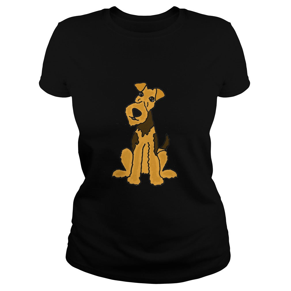 Funny Funky Airedale Puppy Dog Original Art tshirt anime , dogs , pets