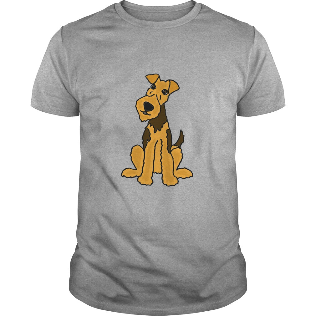 Funny Funky Airedale Puppy Dog Original Art tshirt anime , dogs , pets