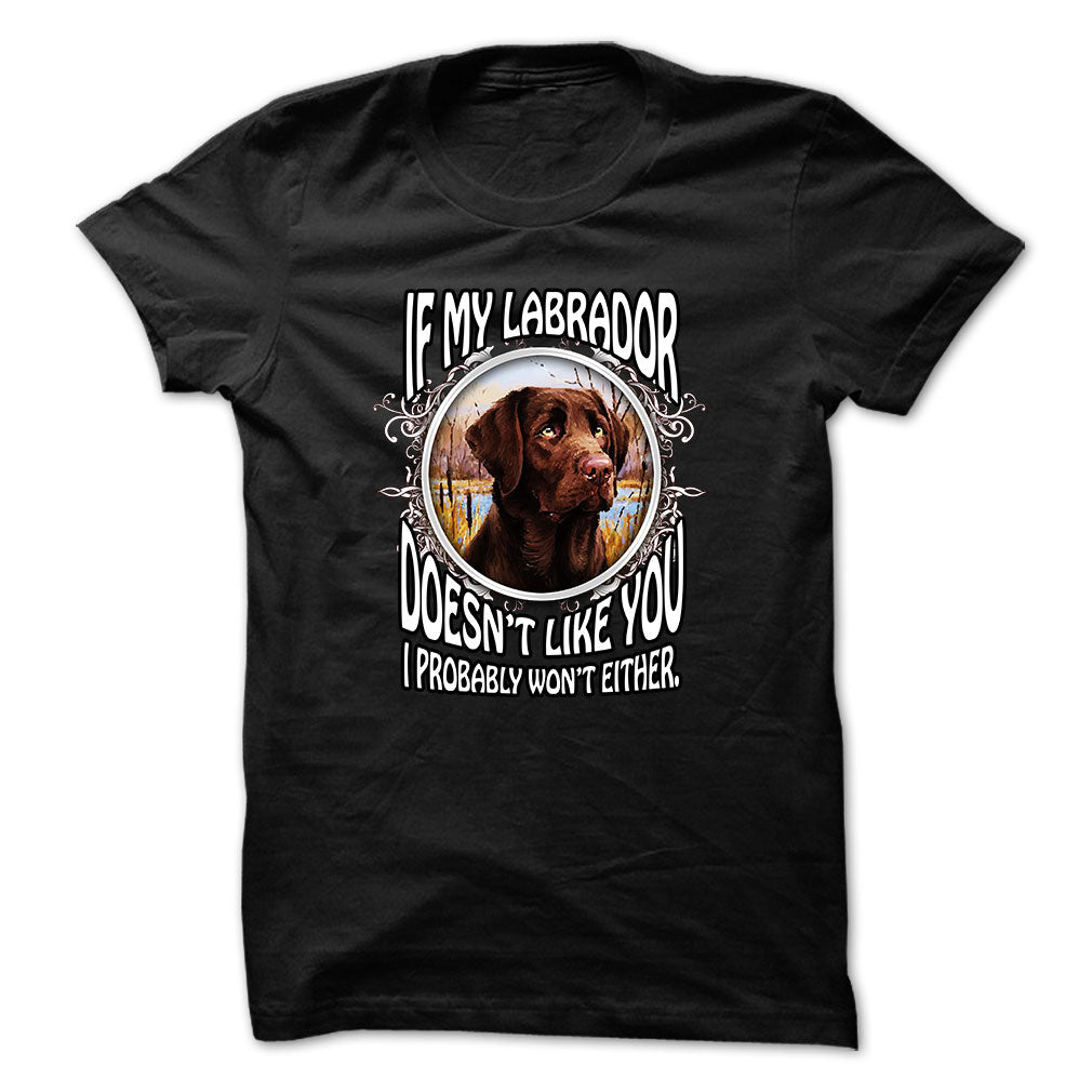 Labrador t-shirt - If my labrador doesnt like you I probably wont either