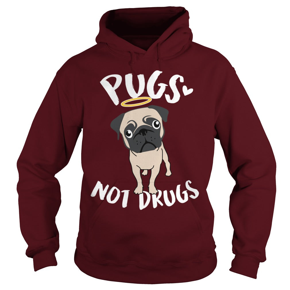 Pugs Not Drugs Pug Dog Hoodie Papa Mama Men Women Dogs Lovers Sunfrog Hoodie