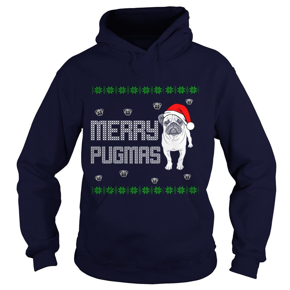 Merry Pugmas Pug Dog Papa Mama Men Women Dogs Lovers Sunfrog Hoodie