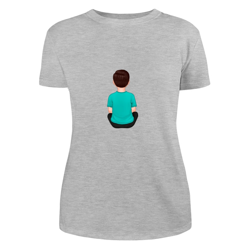 Back View Kids Dad Grandpa And Kids Hands Outline Personalized Shirt