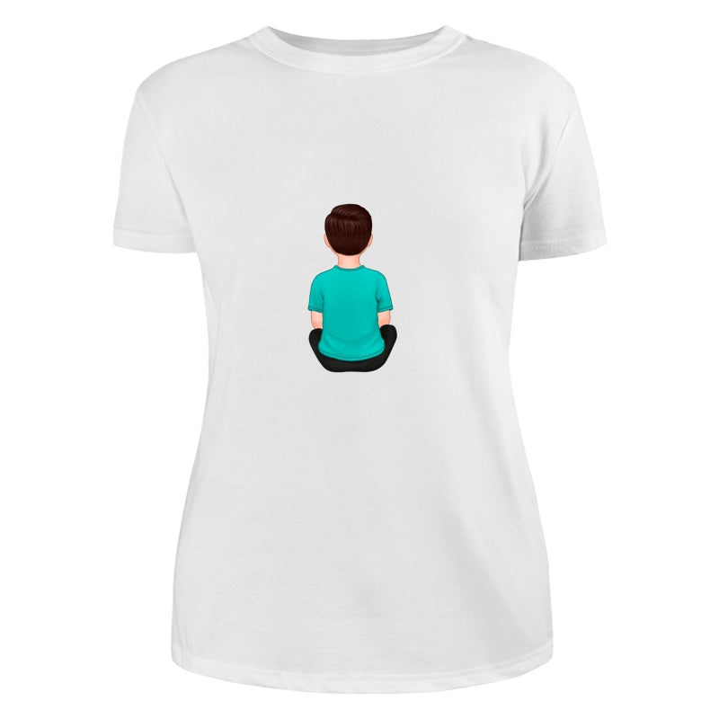 Back View Kids Dad Grandpa And Kids Hands Outline Personalized Shirt