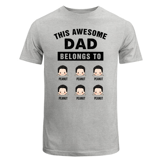 Dad Belongs To Kids Dogs Cats Father‘s Day Gift Personalized Shirt