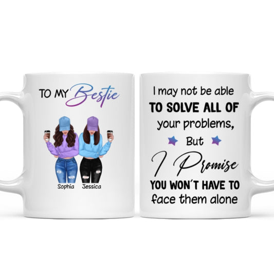 Front View Besties To My Bestie Gift For Best Friends Personalized Mug