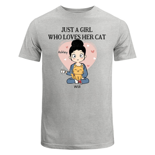 Just A Girl Who Loves Her Cats Personalized Shirt
