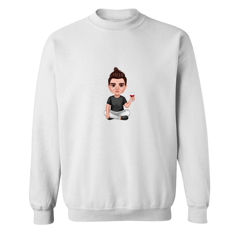 Realistic Doll Grandpa Sitting Dad Grandpa And Kids Hands Outline Personalized Shirt