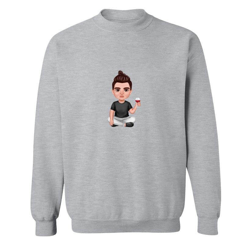 Realistic Doll Grandpa Sitting Dad Grandpa And Kids Hands Outline Personalized Shirt