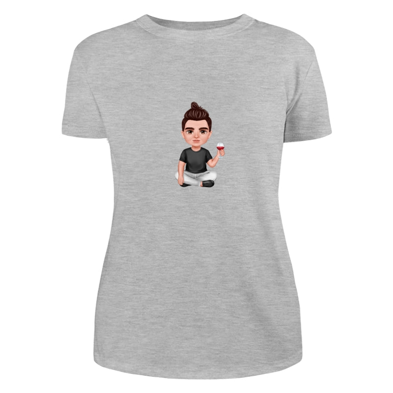 Realistic Doll Grandpa Sitting Dad Grandpa And Kids Hands Outline Personalized Shirt