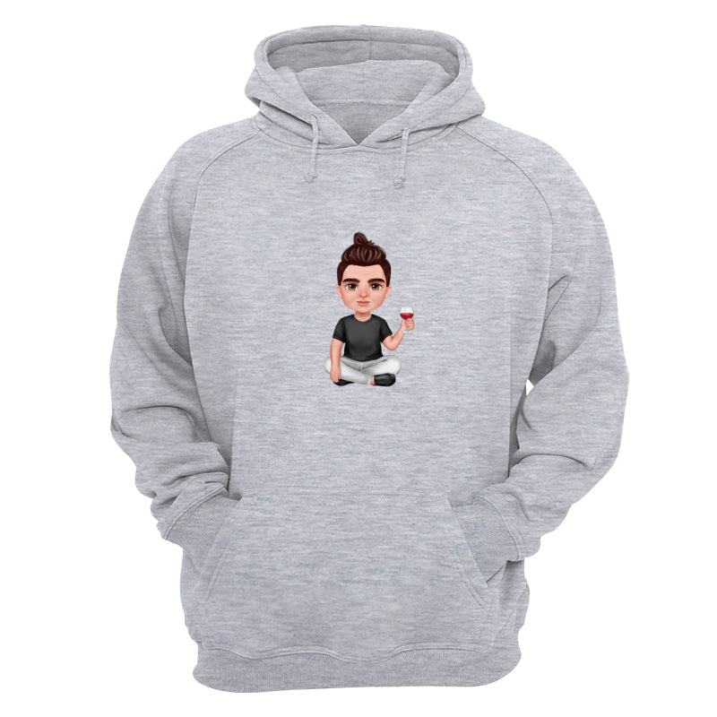 Realistic Doll Grandpa Sitting Dad Grandpa And Kids Hands Outline Personalized Shirt