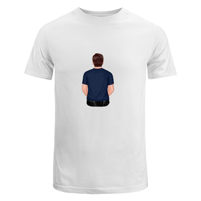 Back View Grandpa Dad Grandpa And Kids Hands Outline Personalized Shirt