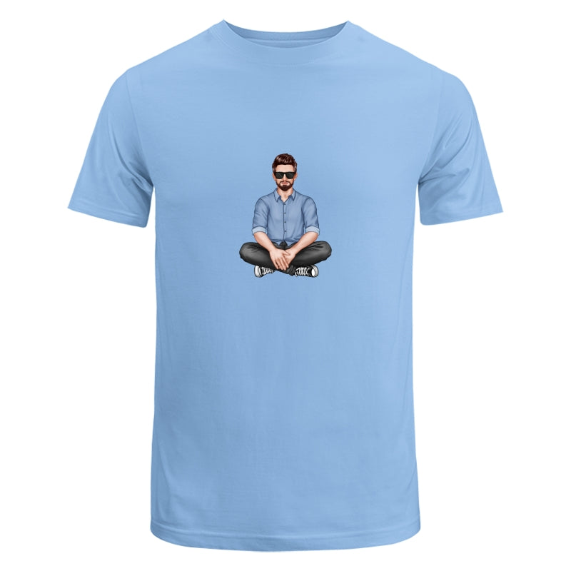 Realistic Grandpa Sitting Dad Grandpa And Kids Hands Outline Personalized Shirt
