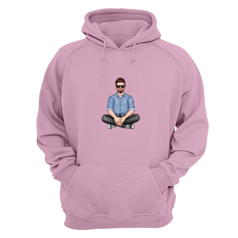 Realistic Grandpa Sitting Dad Grandpa And Kids Hands Outline Personalized Shirt