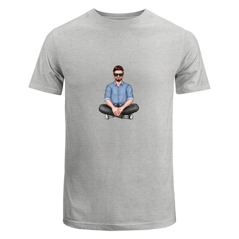 Realistic Grandpa Sitting Dad Grandpa And Kids Hands Outline Personalized Shirt