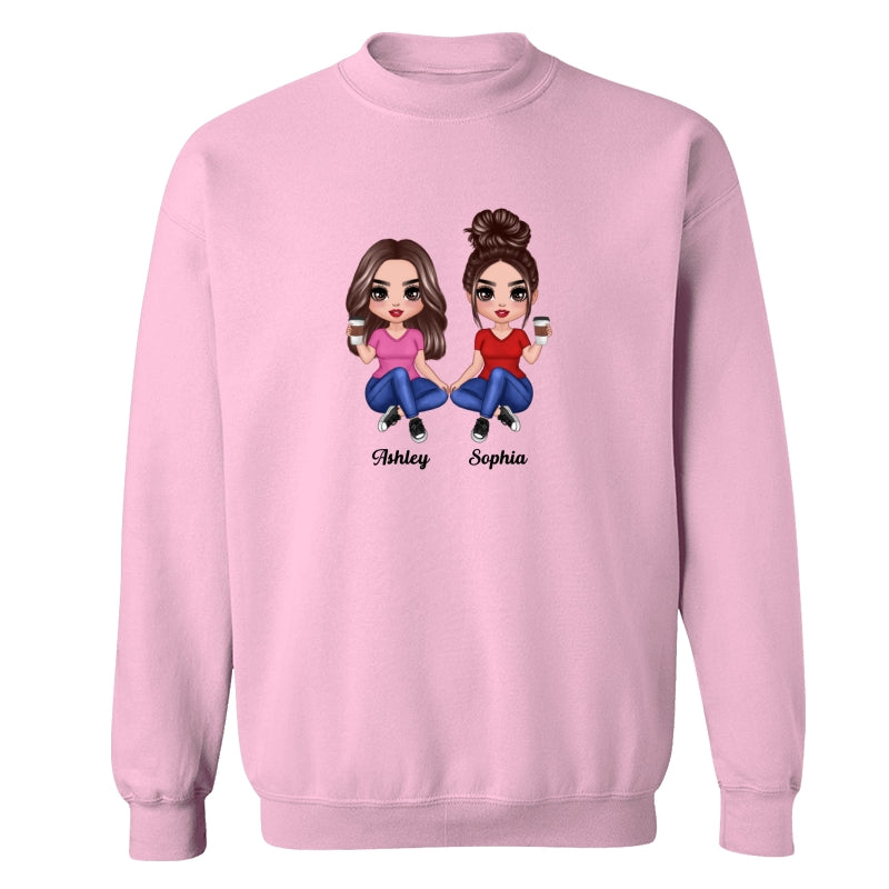 Doll Women Sitting Dad Grandpa And Kids Hands Outline Personalized Shirt
