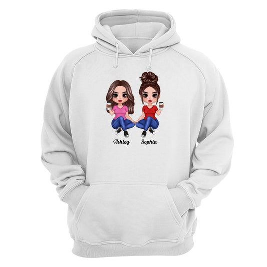 Doll Women Sitting Dad Grandpa And Kids Hands Outline Personalized Shirt