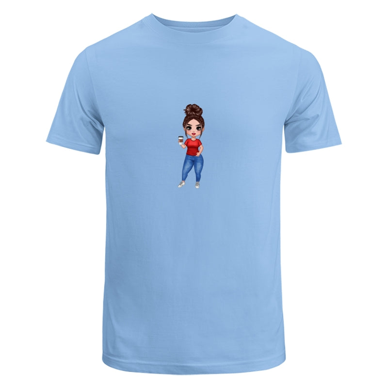 Doll Woman Standing Dad Grandpa And Kids Hands Outline Personalized Shirt