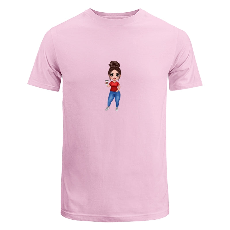Doll Woman Standing Dad Grandpa And Kids Hands Outline Personalized Shirt