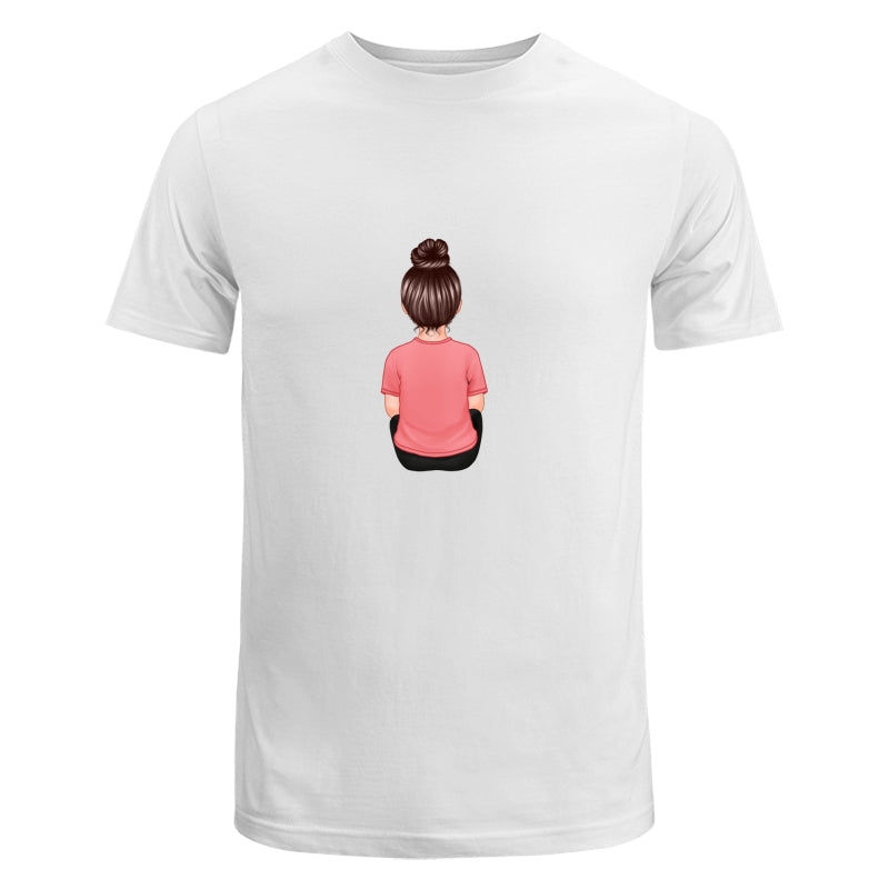 Back View Kid Girl Dad Grandpa And Kids Hands Outline Personalized Shirt