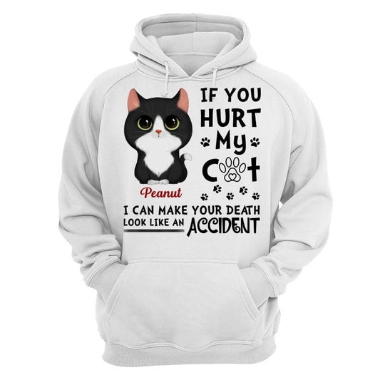 If You Hurt My Cats Watercolor Cute Cats Personalized Shirt