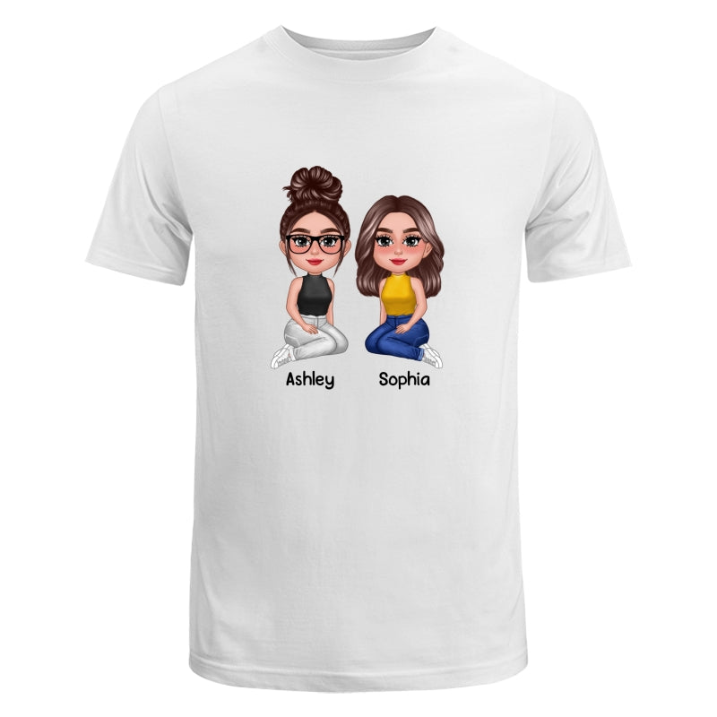 Doll Besties New Face Sitting Dad Grandpa And Kids Hands Outline Personalized Shirt