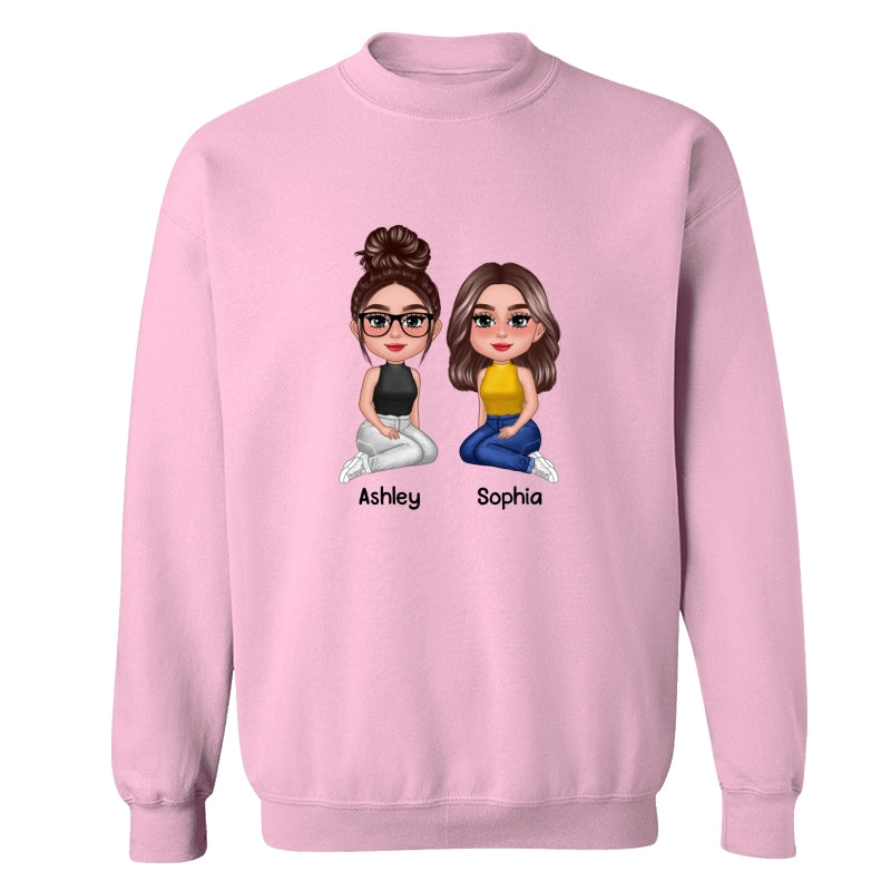 Doll Besties New Face Sitting Dad Grandpa And Kids Hands Outline Personalized Shirt