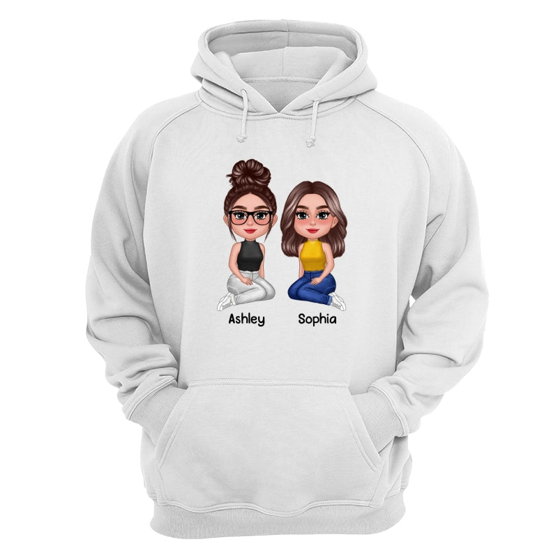 Doll Besties New Face Sitting Dad Grandpa And Kids Hands Outline Personalized Shirt