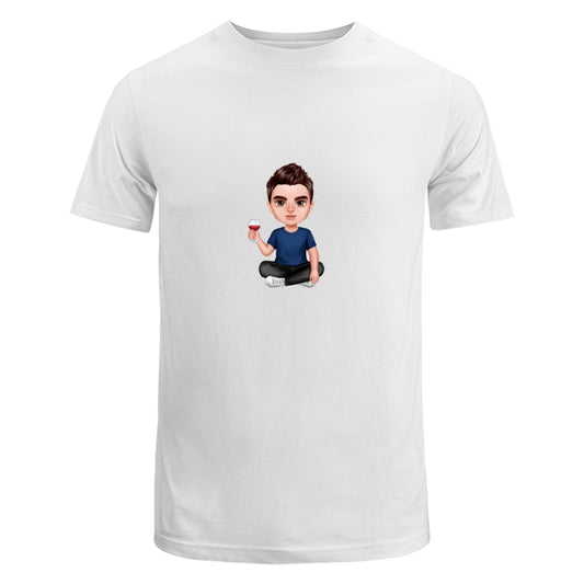 Realistic Doll Man Sitting Dad Grandpa And Kids Hands Outline Personalized Shirt