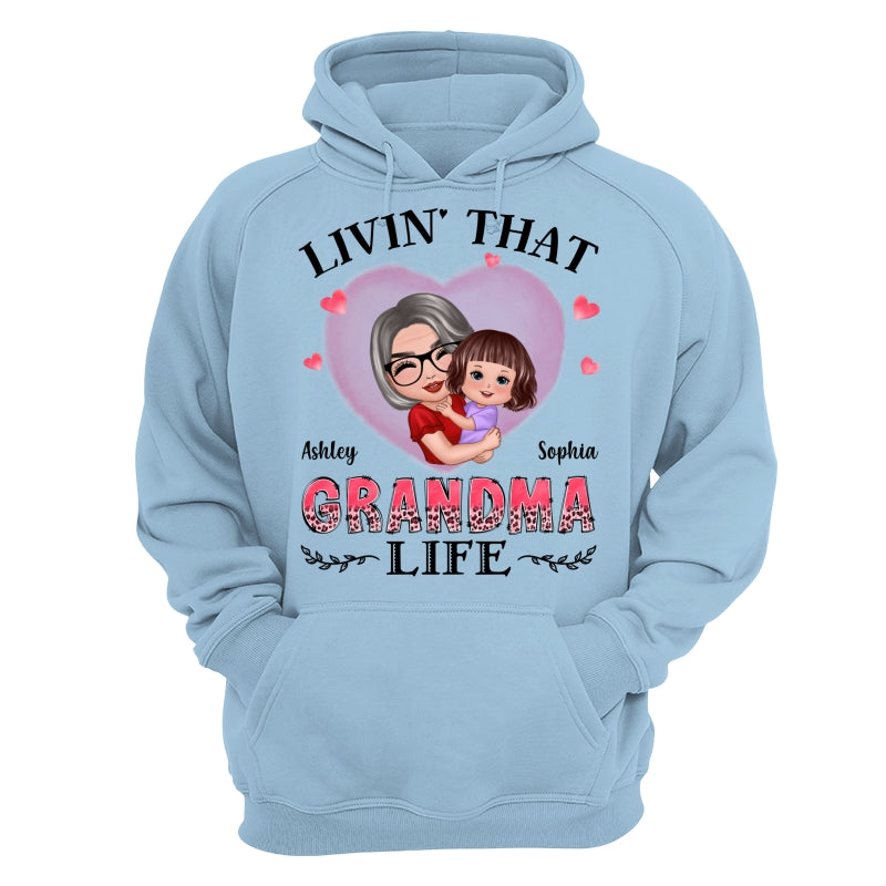 Doll Grandma Hugging Kids Livin‘ That Grandma Life Personalized Shirt