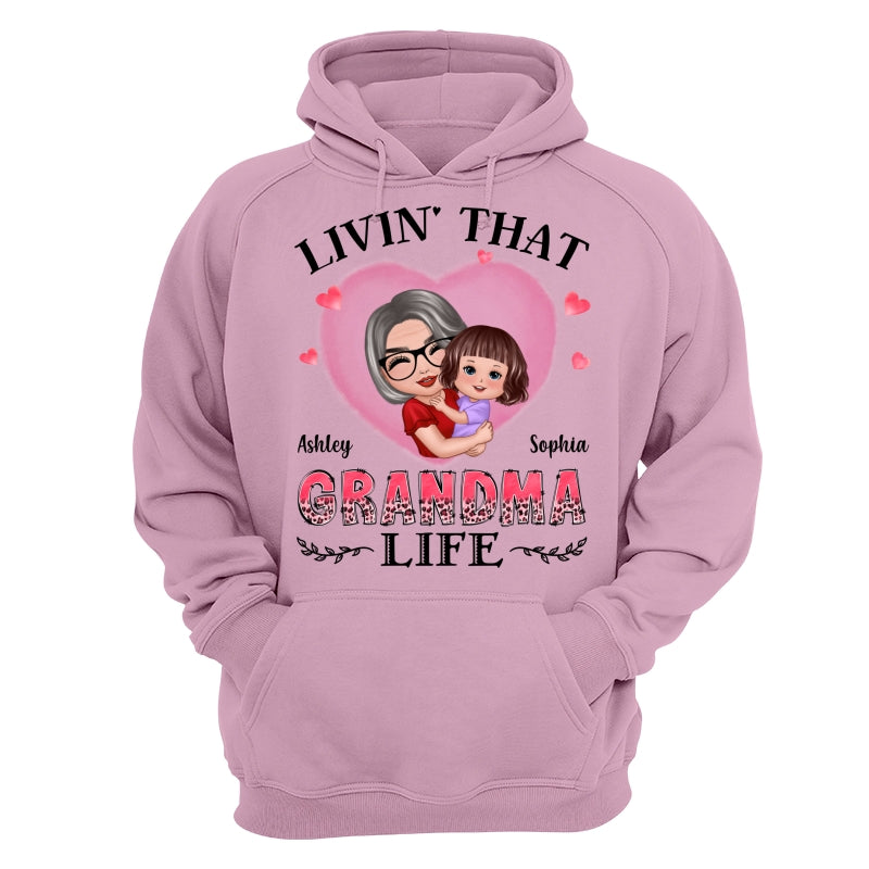 Doll Grandma Hugging Kids Livin‘ That Grandma Life Personalized Shirt