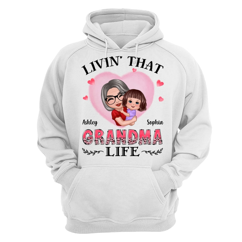Doll Grandma Hugging Kids Livin‘ That Grandma Life Personalized Shirt