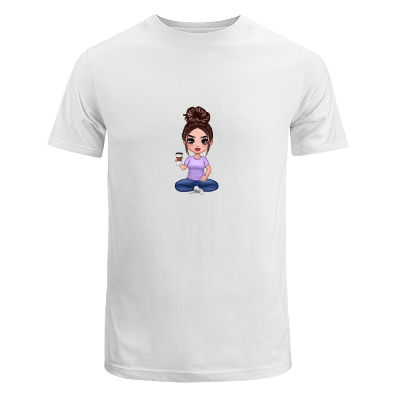 Doll Woman Sitting Dad Grandpa And Kids Hands Outline Personalized Shirt