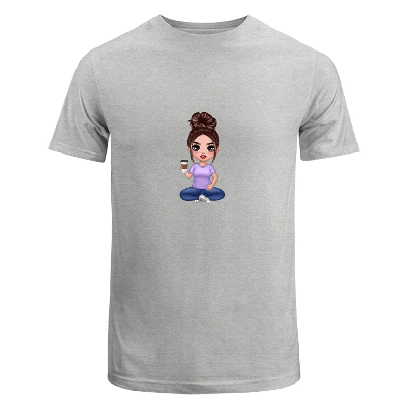 Doll Woman Sitting Dad Grandpa And Kids Hands Outline Personalized Shirt