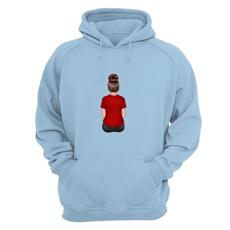 Back View Mom Dad Grandpa And Kids Hands Outline Personalized Shirt