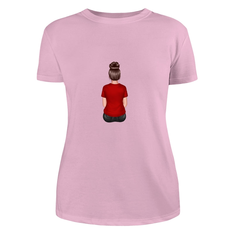 Back View Mom Dad Grandpa And Kids Hands Outline Personalized Shirt