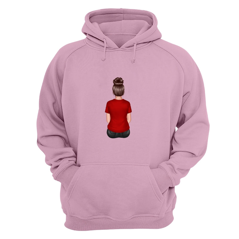Back View Mom Dad Grandpa And Kids Hands Outline Personalized Shirt