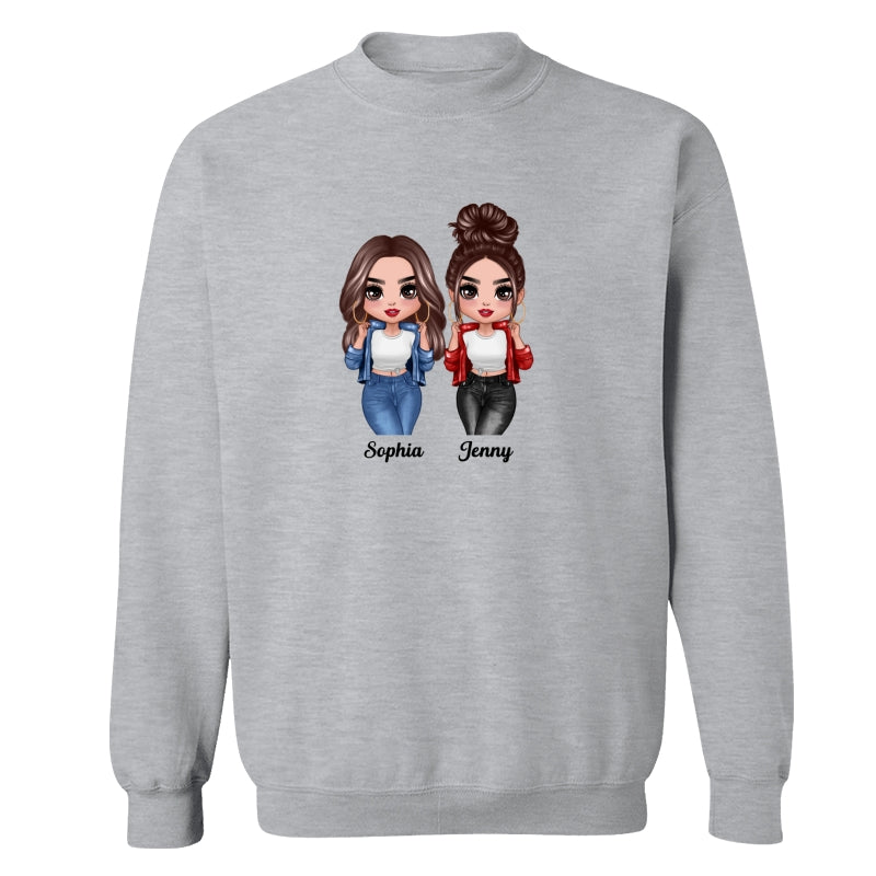 Cool Doll Besties Dad Grandpa And Kids Hands Outline Personalized Shirt