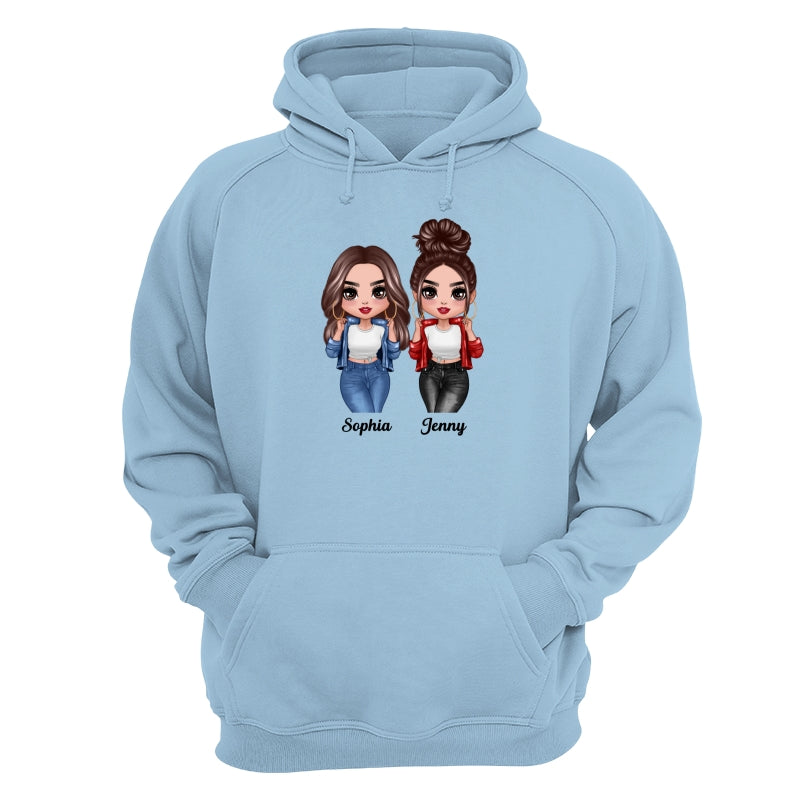 Cool Doll Besties Dad Grandpa And Kids Hands Outline Personalized Shirt