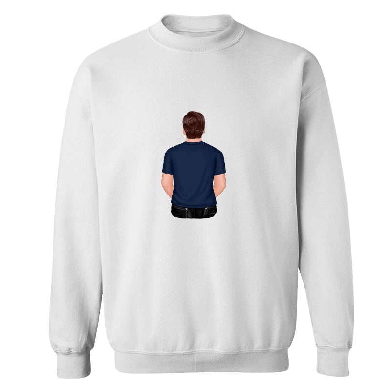 Back View Dad Dad Grandpa And Kids Hands Outline Personalized Shirt