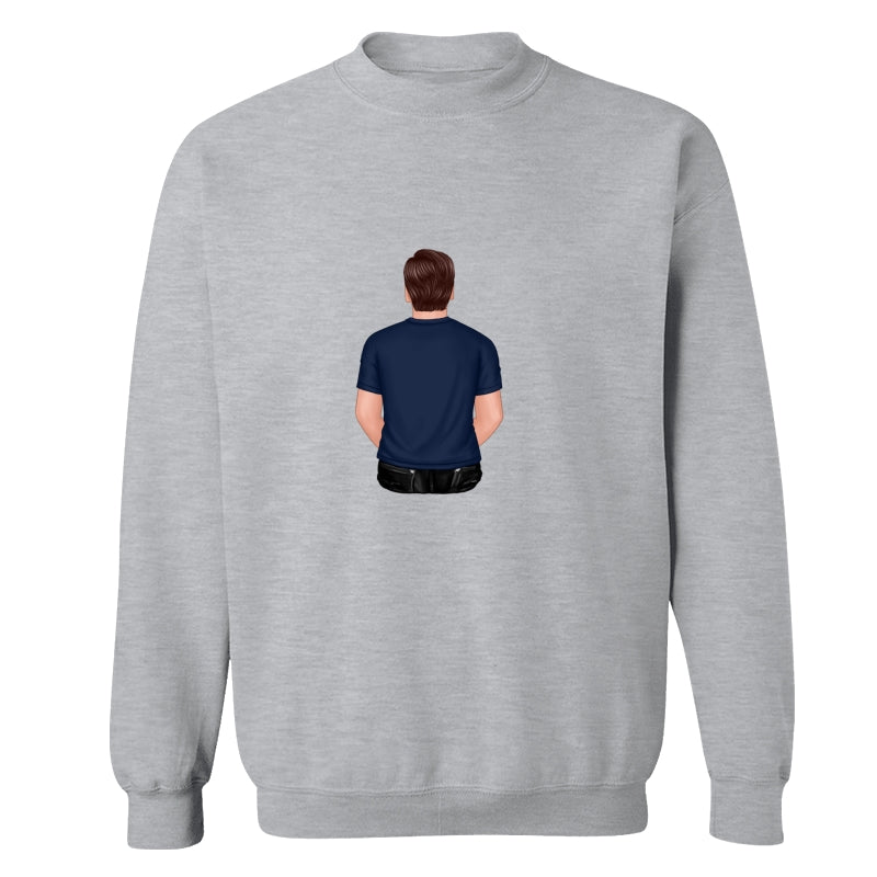 Back View Dad Dad Grandpa And Kids Hands Outline Personalized Shirt