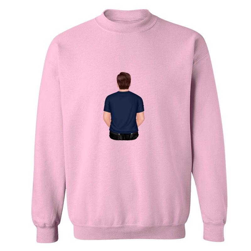 Back View Dad Dad Grandpa And Kids Hands Outline Personalized Shirt
