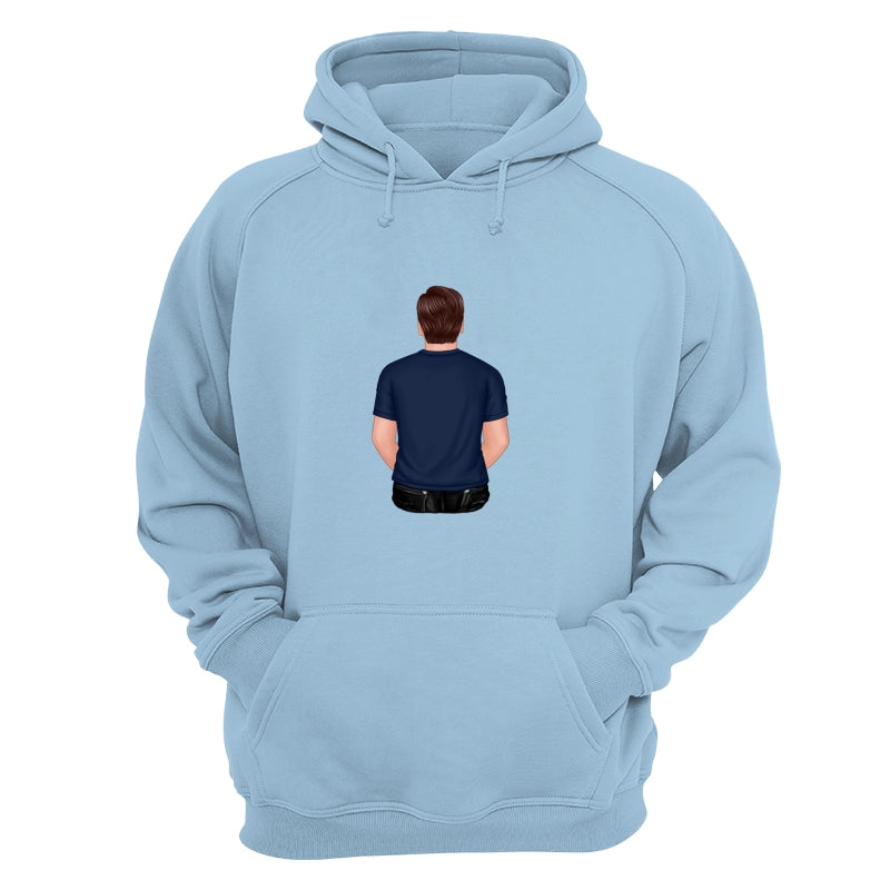 Back View Dad Dad Grandpa And Kids Hands Outline Personalized Shirt