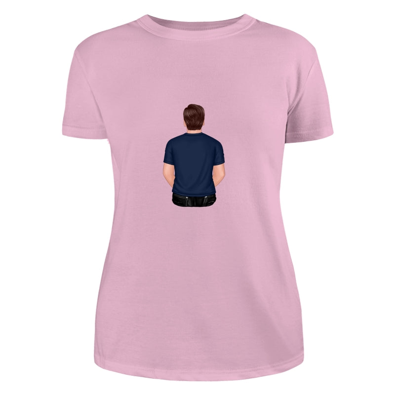 Back View Dad Dad Grandpa And Kids Hands Outline Personalized Shirt