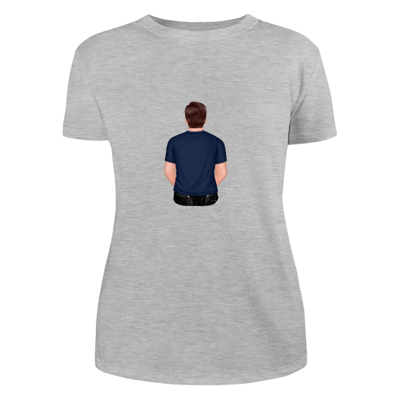 Back View Dad Dad Grandpa And Kids Hands Outline Personalized Shirt