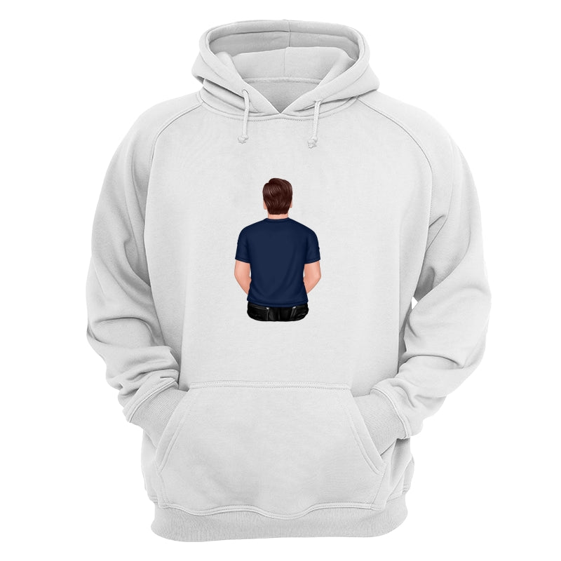 Back View Dad Dad Grandpa And Kids Hands Outline Personalized Shirt